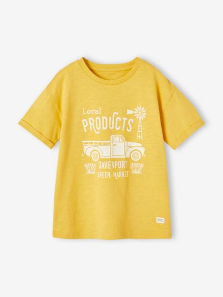 Jungen T-Shirt mit Vintage-Print gelb 