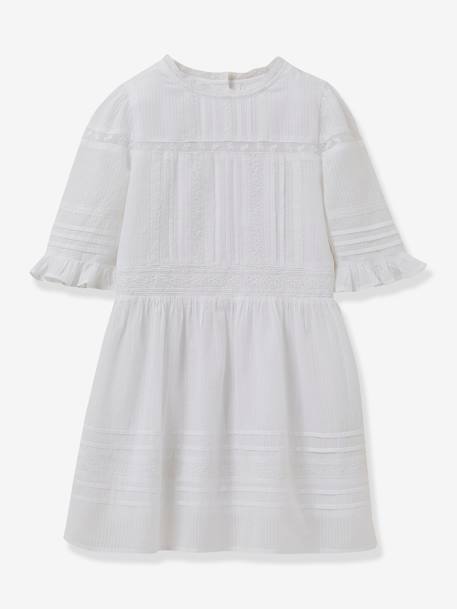 Robe Lisy fille collection fêtes et mariages CYRILLUS blanc 