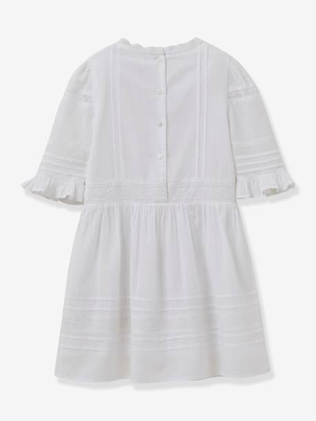 Robe Lisy fille collection fêtes et mariages CYRILLUS blanc 