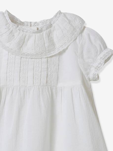 Robe bébé collection fêtes et mariages CYRILLUS blanc 