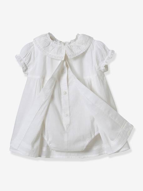 Mädchen Baby Festkleid CYRILLUS weiß 