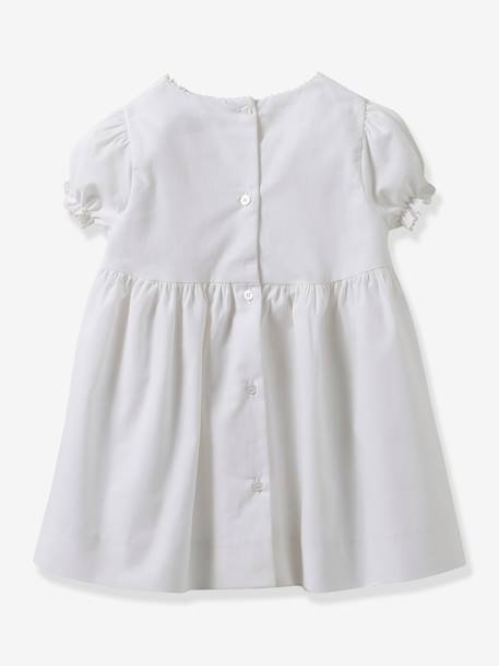 Robe brodée bébé collection fêtes et mariages CYRILLUS blanc 