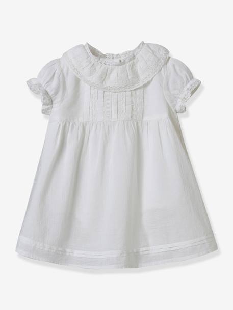 Mädchen Baby Festkleid CYRILLUS weiß 