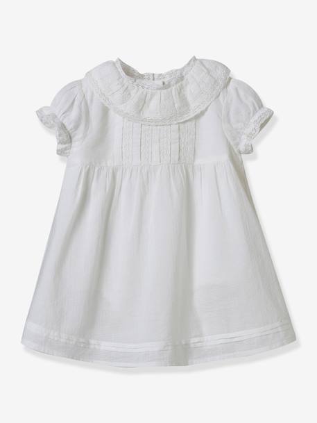 Robe bébé collection fêtes et mariages CYRILLUS blanc 