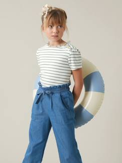 Weite Mädchen Sommer-Jeans CYRILLUS