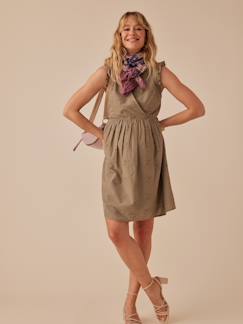 Umstandsmode-Stillmode-Kollektion-Kurzes Kleid für Schwangerschaft & Stillzeit ENVIE DE FRAISE, Lochstickereien