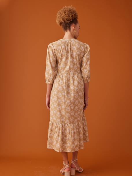 Langes Boho-Kleid für Schwangerschaft & Stillzeit ENVIE DE FRAISE gelb 