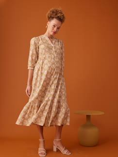 Umstandsmode-Stillmode-Kollektion-Langes Boho-Kleid für Schwangerschaft & Stillzeit ENVIE DE FRAISE