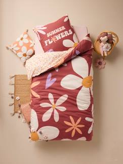 Linge de maison et décoration-Linge de lit enfant-Fourre de duvet-Parure housse de couette + taie d'oreiller enfant IBIZA, avec coton recyclé