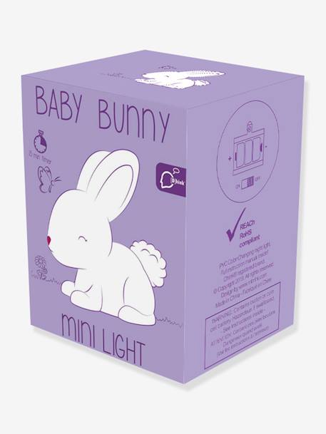Kleines Kinderzimmer Hasen-Nachtlicht DHINK weiß 