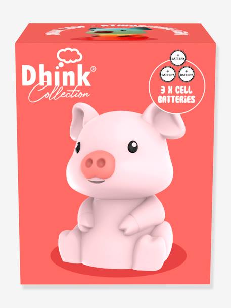 Kleines Kinderzimmer Schweinchen-Nachtlicht DHINK rosa 