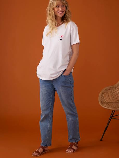 Tee-shirt grossesse brodé 'Mummy' en coton bio ENVIE DE FRAISE blanc 