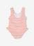 Maillot de bain 1 pièce bébé fille rayé abricot 