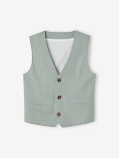 Garçon-Manteau, veste-Veste-Veste sans manches de cérémonie garçon en coton/ lin