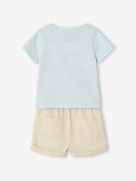 Baby-Set: T-Shirt & Shorts himmelblau 