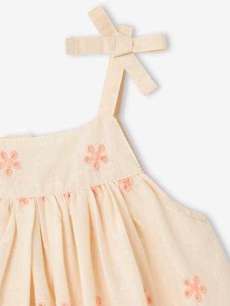 Mädchen Baby-Set: Kleid & Haarband wollweiß 