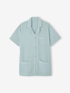 Klinikkoffer-Umstandsmode-Pyjama, Homewear-Kurzer Herren Schlafanzug aus Musselin
