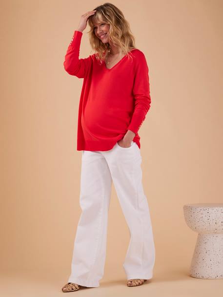 Umstands-Pullover aus Feinstrick ENVIE DE FRAISE grenadine+weiss 