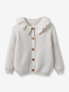 Klinikkoffer-Baby-Pullover, Strickjacke, Sweatshirt-Baby Strickjacke CYRILLUS, Bio-Baumwolle/Wolle