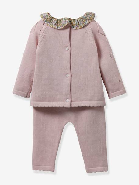 Baby-Set: Pullover & Hose aus Strick CYRILLUS gelb 