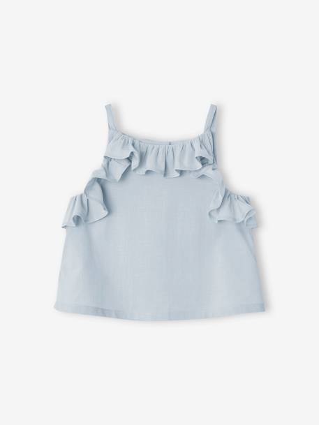 Mädchen Baby-Set: Blusentop & Shorts eisblau 