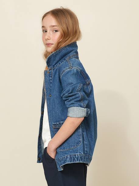 Veste denim fille CYRILLUS stone 