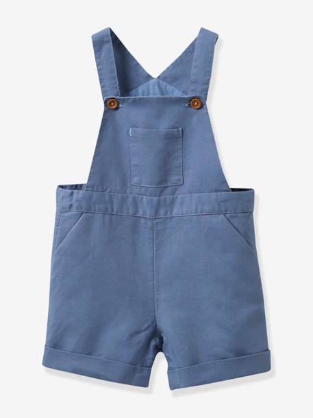 Baby Latzshorts aus Leinenmix CYRILLUS graublau 