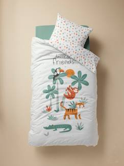 Linge de maison et décoration-Linge de lit enfant-Caradou, magicouette-Parure enfant Magicouette ANIMAUX avec coton recyclé