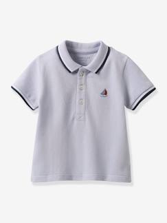 Bébé-T-shirt, sous-pull-T-shirt-Polo maille piquée bébé coton biologique CYRILLUS