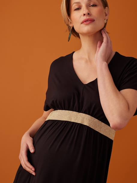 Minikleid FELICINEOR für Schwangerschaft & Stillzeit ENVIE DE FRAISE schwarz+terrakotta 