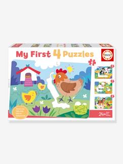Spielzeug-Lernspiele-Puzzle-4er-Set Baby Puzzles Bauernhoftiere & Babys EDUCA 5-8 Teile