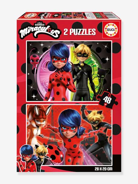 2er-Set Kinder Puzzles MIRACULOUS EDUCA, 48 Teile mehrfarbig 