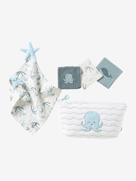 Baby Geschenk-Set zur Geburt OCEAN blaugrau 