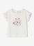 Mädchen Baby T-Shirt mit 3D-Blumen Oeko-Tex wollweiß 