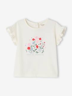 Bébé-T-shirt, sous-pull-Tee-shirt avec fleurs en relief bébé