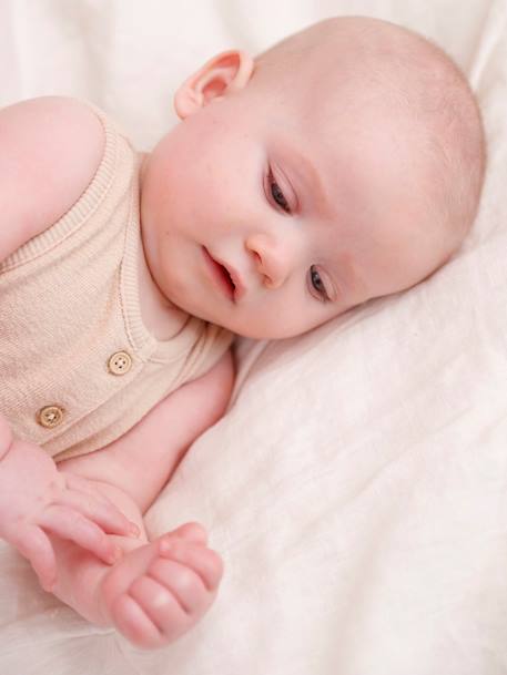 Baby Kurzoverall Oeko-Tex beige 