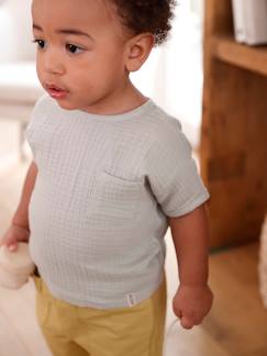T-shirt bi-matière bébé manches courtes