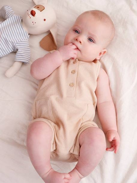 Combi-short naissance beige 