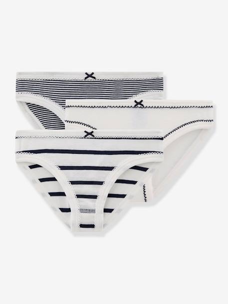 3er-Pack Mädchen Slips PETIT BATEAU weiß 