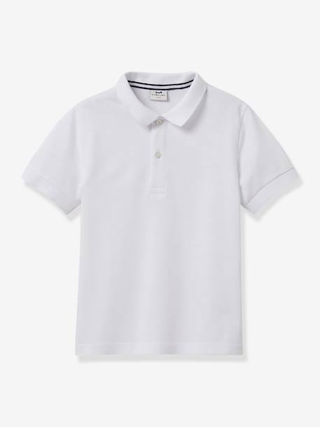 Polo garçon en coton bio CYRILLUS blanc 