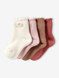 Baby-4er-Pack Baby Socken „Little“ BASICS Oeko-Tex