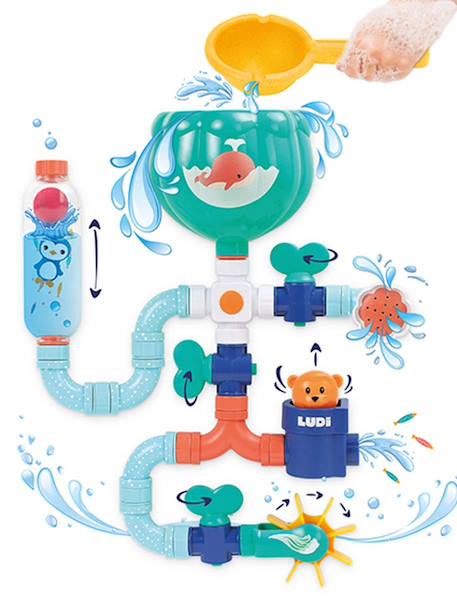 Baby Badewannen-Wasserbahn LUDI blau 