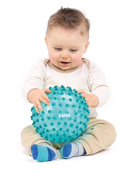 Baby Sensorikball LUDI blau+rosa 