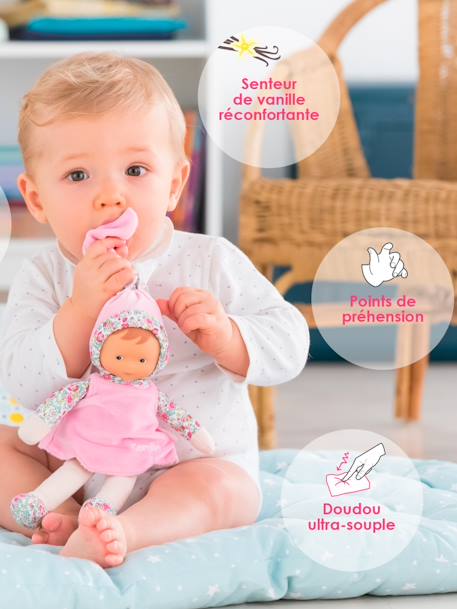 Doudou bébé Miss rose jardin en fleurs - COROLLE rose 