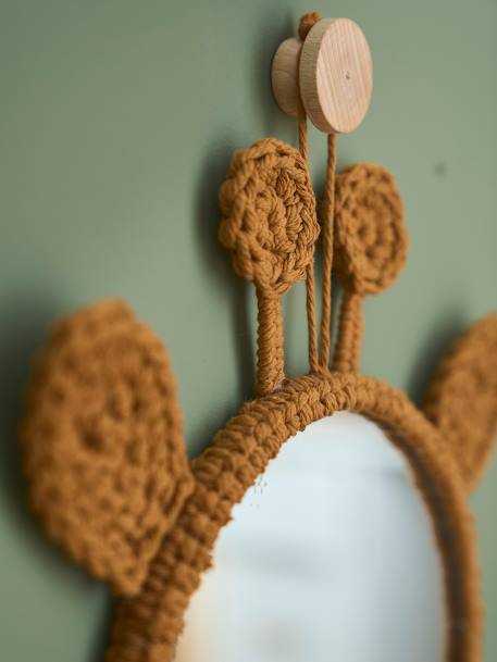 Miroir girafe tricot camel 