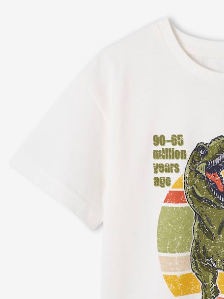 Tee-shirt dinosaure garçon écru 