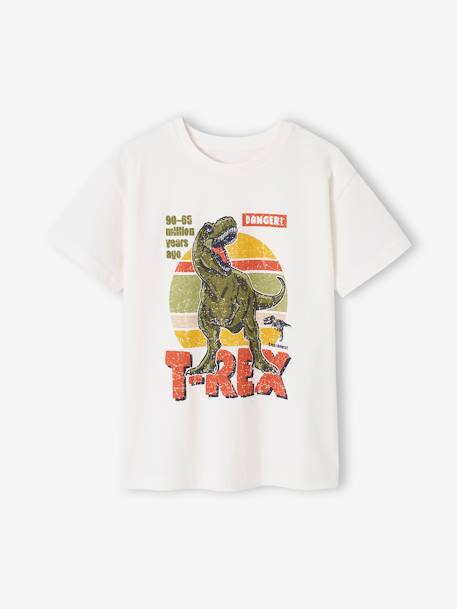 Jungen T-Shirt mit Dino wollweiß 