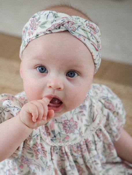 Baby-Set: Musselinkleid & Haarband, Muttertags-Capsule vanille 