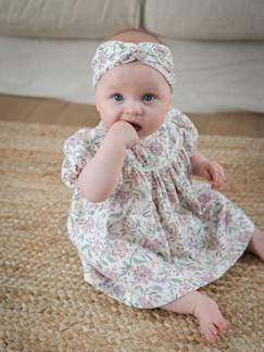 Baby-Baby-Set: Musselinkleid & Haarband, Muttertags-Capsule