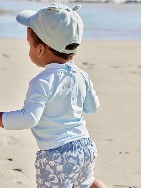 Jungen Baby Badeshirt mit UV-Schutz Oeko-Tex himmelblau 
